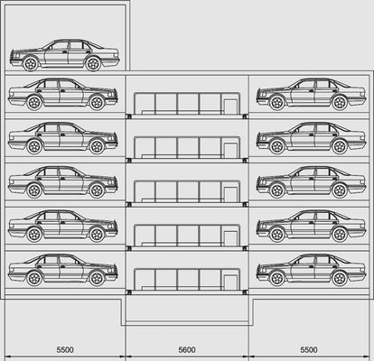 Garage de estacionamiento de ascensores de automóviles inteligentes