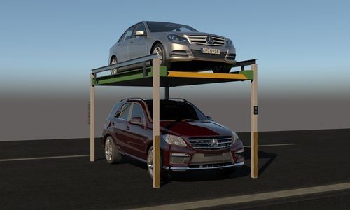 Diseño sin vigas Elevador hidráulico de cuatro columnas para estacionamiento limitado y problemas de huella grande
